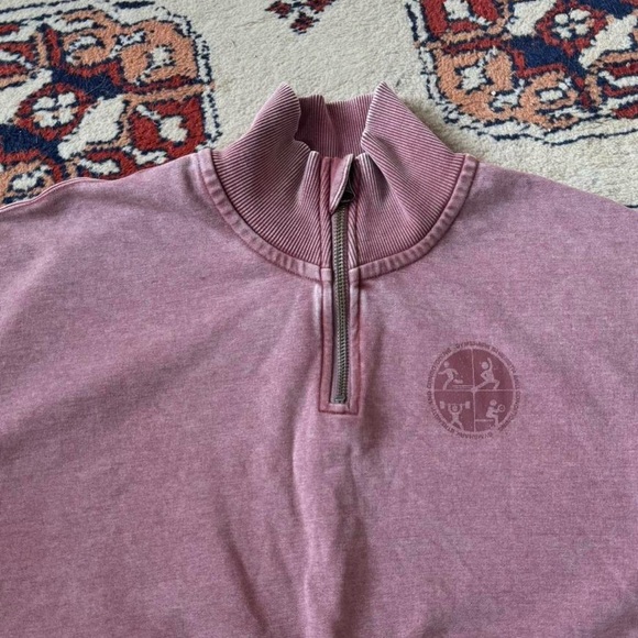Gymshark Collegiate 1/4 Zip in Dusty Maroon - Picture 6 of 8